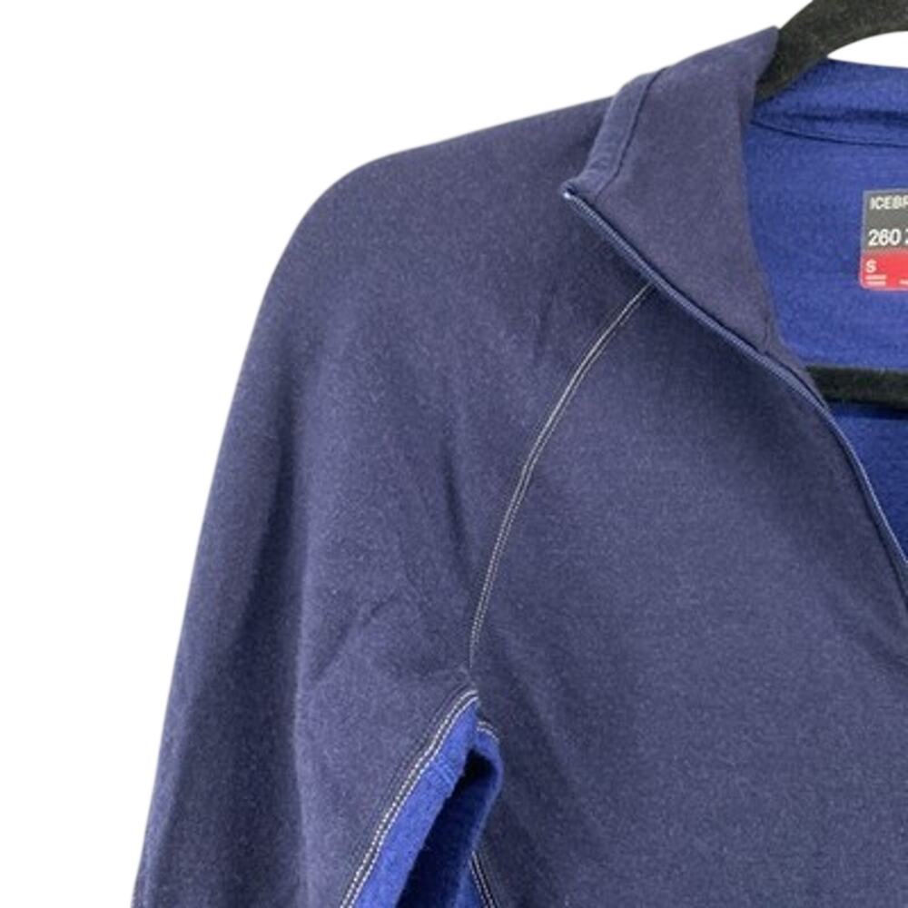 Icebreaker Merino Zone 260 Shirt Women's Small S Navy Half Zip Thermal Baselayer - Picture 6 of 12